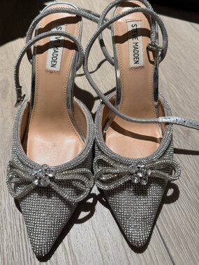 Steve Madden Rhinestone with Bows Stiletto Heel